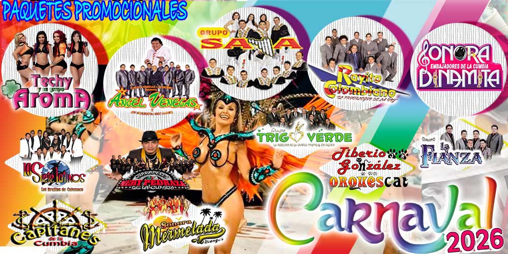 Contratacion de grupos musicales para carnaval